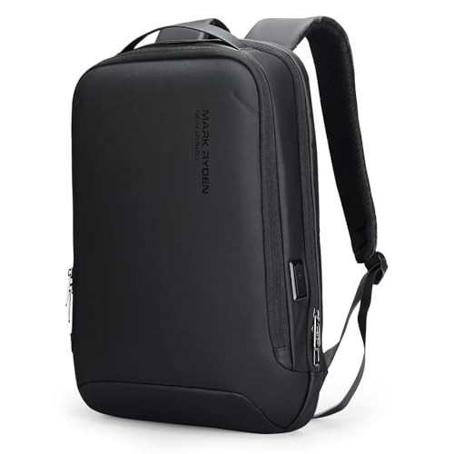 Slim Laptop Backpack for Men, High Tech Backpack 11.8 x 4.3 x 16.5 inch Black