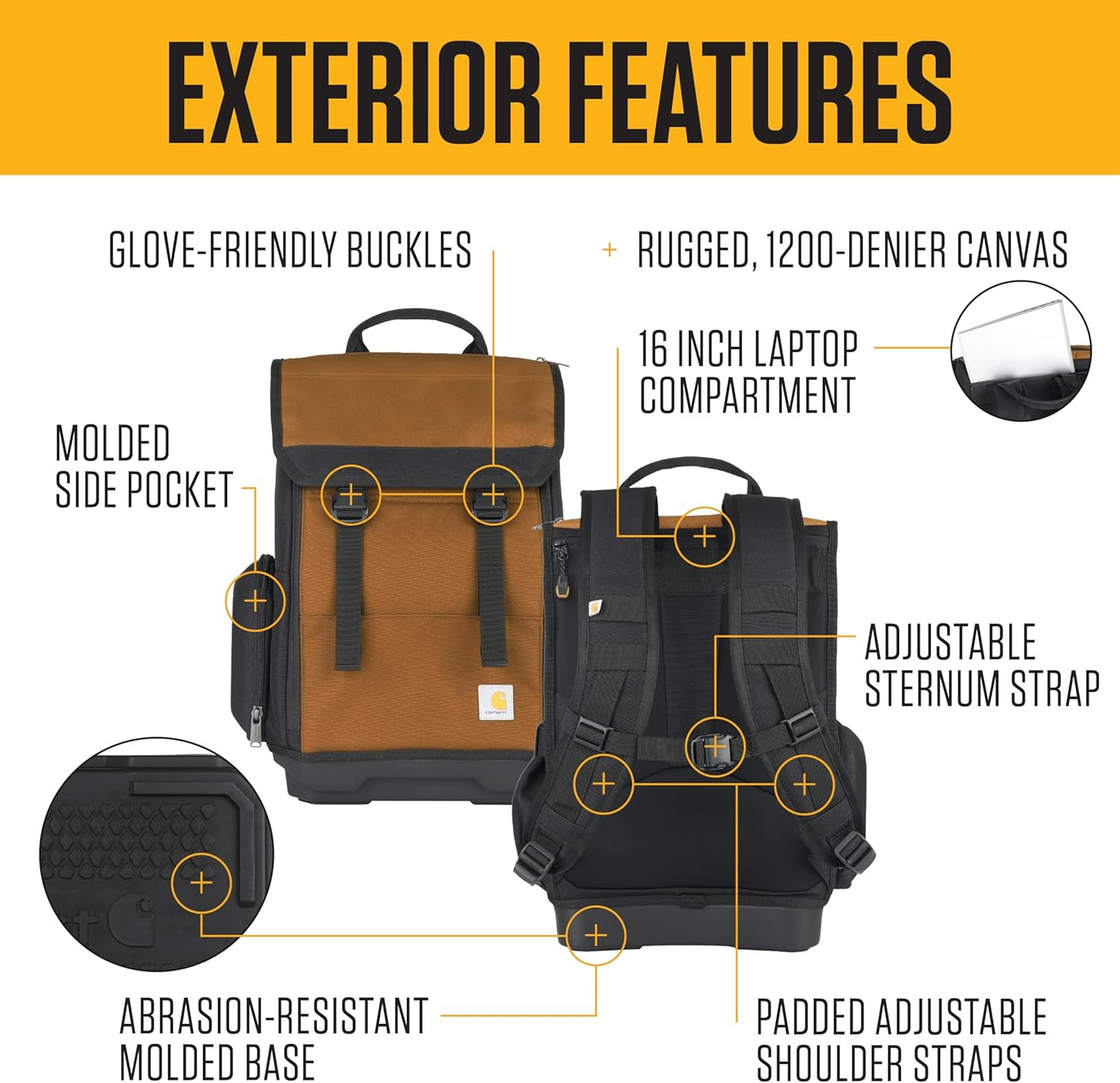 Mens Station Tool Bag W/Adjustable Shoulder Straps, Durable, Water-Resistant Too