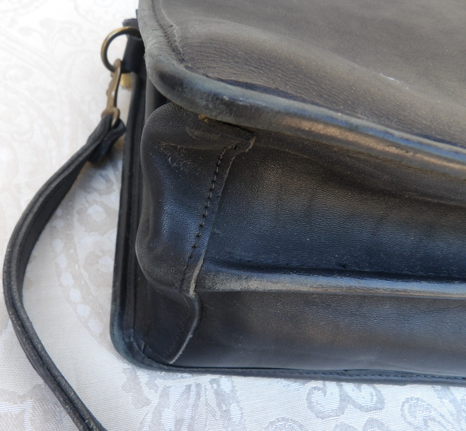 Vintage JACK GEORGES LEATHER BRIEFCASE BAG