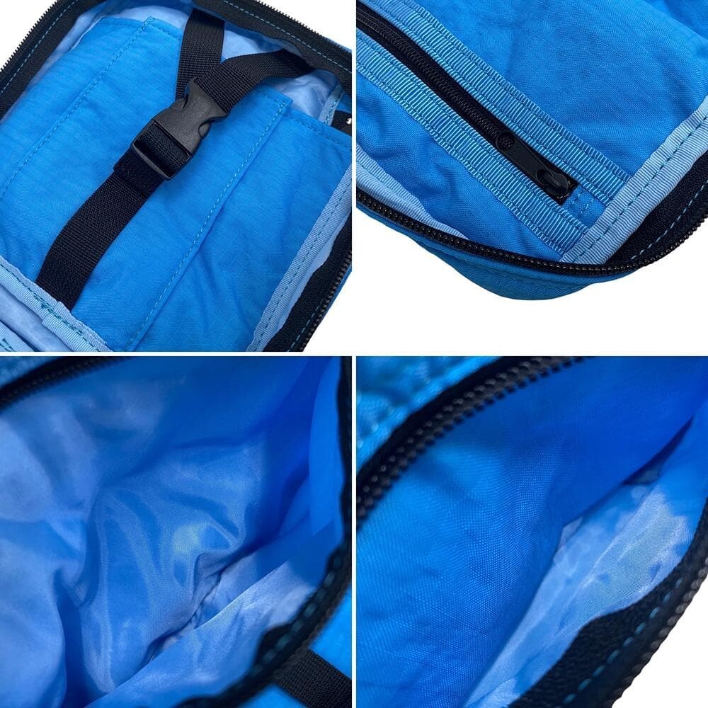 PORTER Mini Shoulder Bag Blue Nylon Vintage Crossbody Zip Japan Rare 17cm 130cm