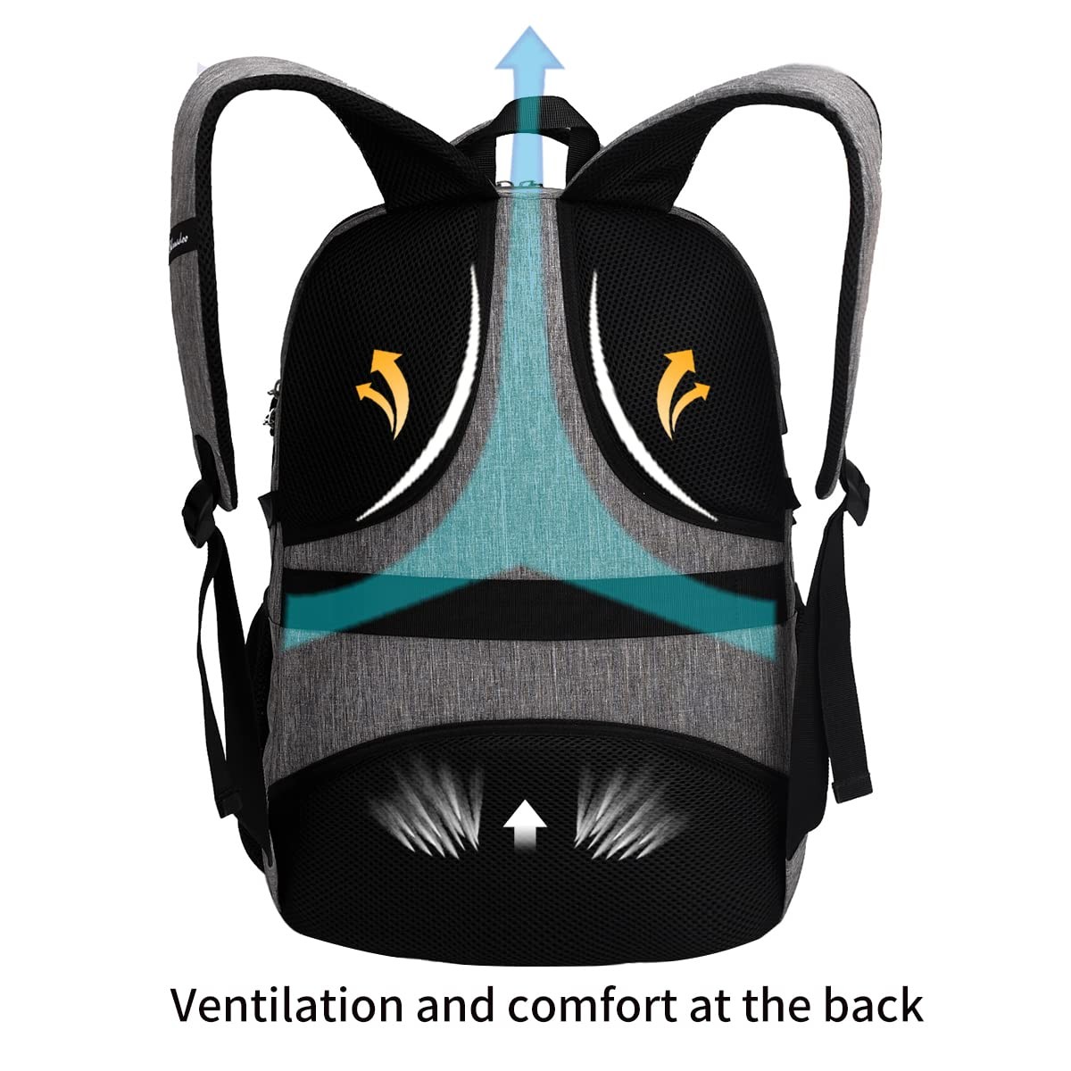 SHRRADOO Anti Theft Laptop Backpack Travel Backpacks with Large, Grey