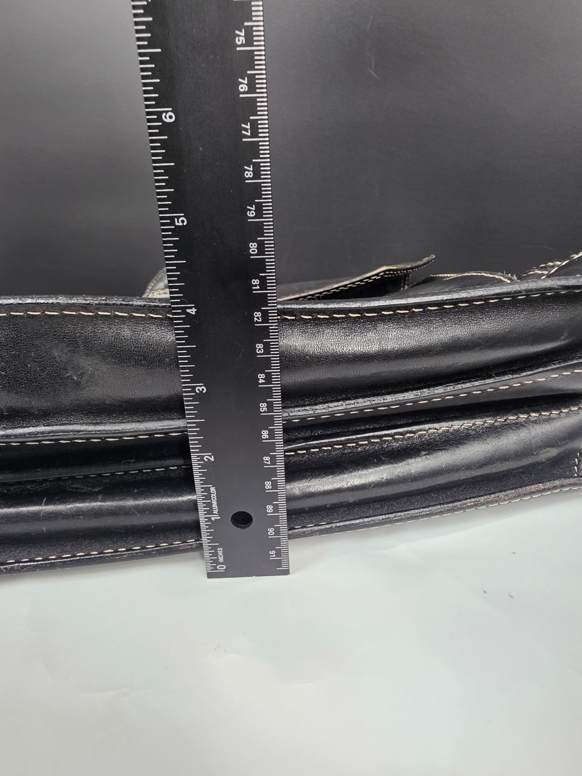 Floto Firenze Italian Leather Briefcase Portfolio Work Bag Black Handmade Italy