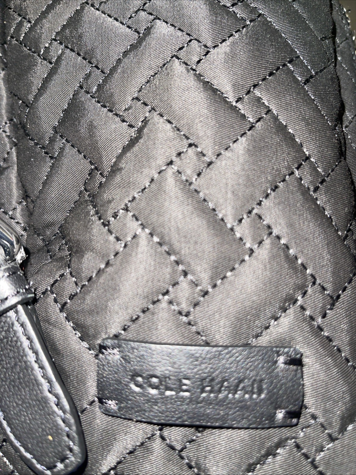 Cole Haan Quilted Nylon Backpack Black