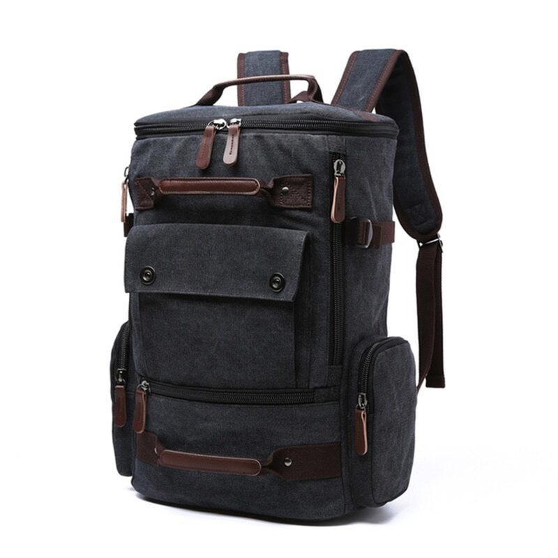 2026 New Men’s Canvas Backpack School Bag Travel Bags Laptop Bag High Qualit
