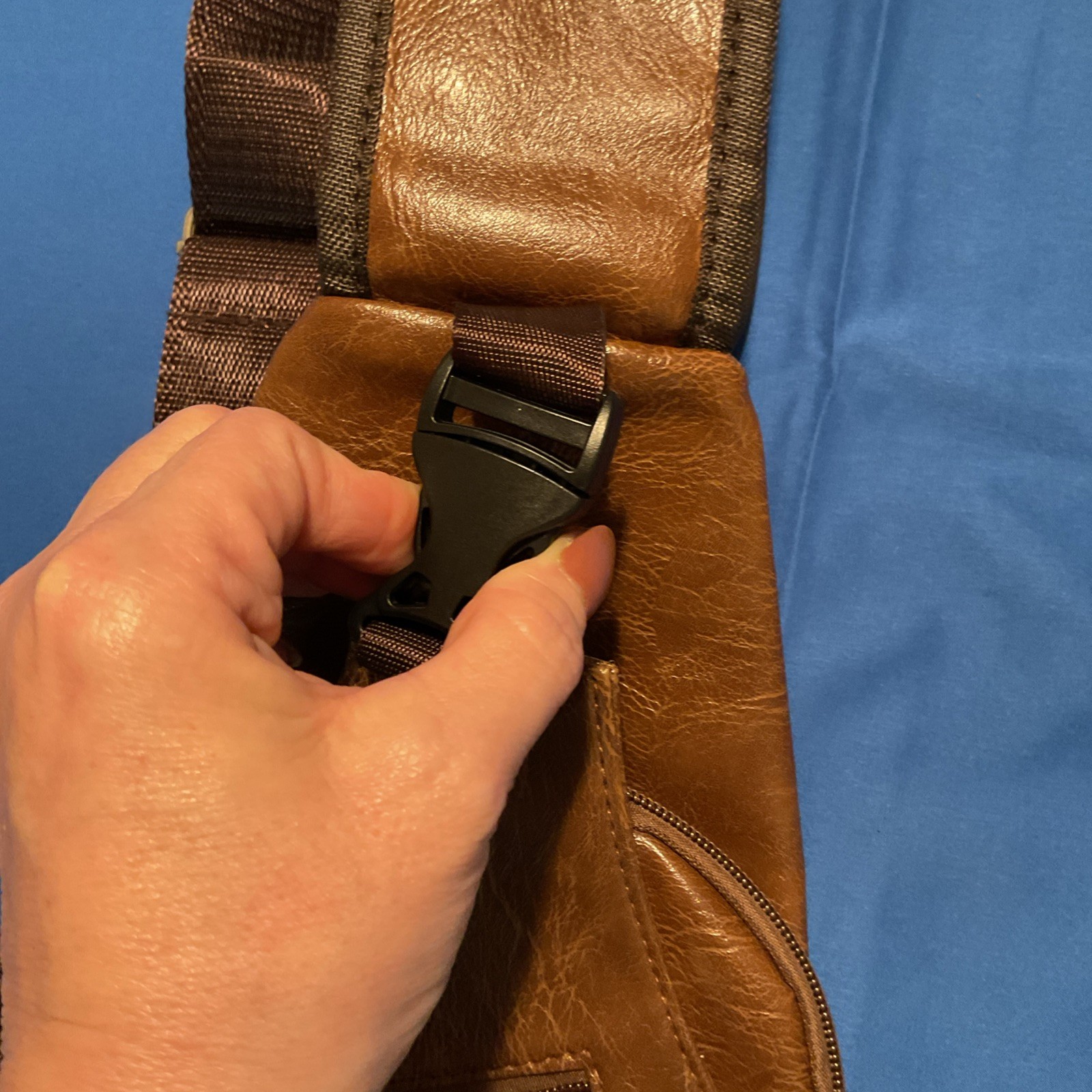 JUMO CYLY Polyurethane Leather Men’s Shoulder Crossbody Sling Bag with USB Port