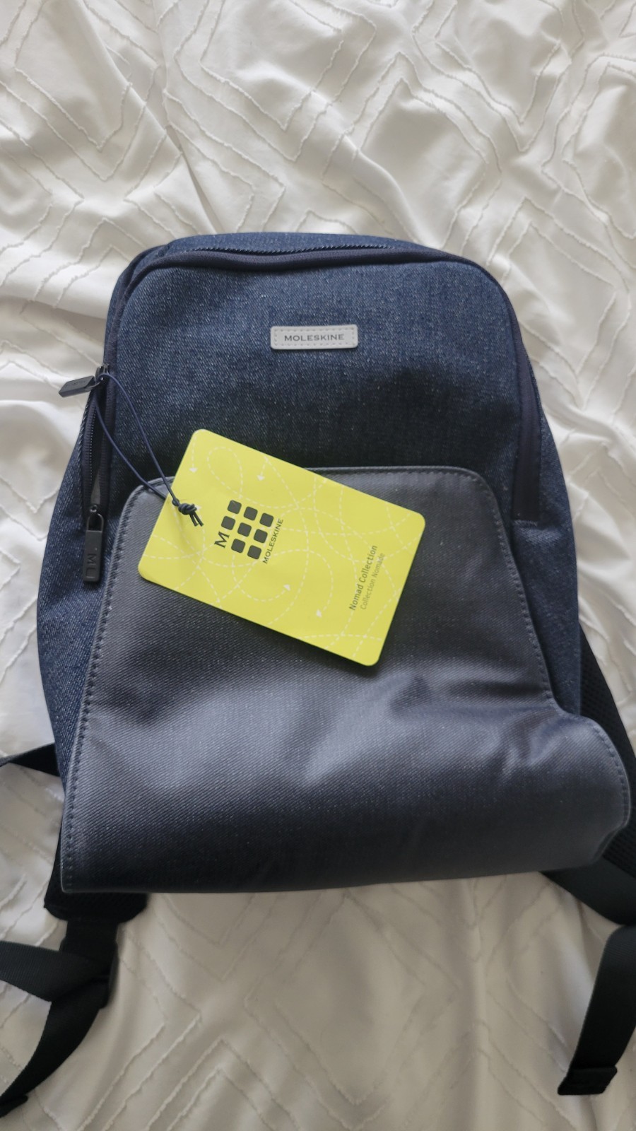 Moleskine Denim Blue Backpack Laptop Bag Travel Bag New