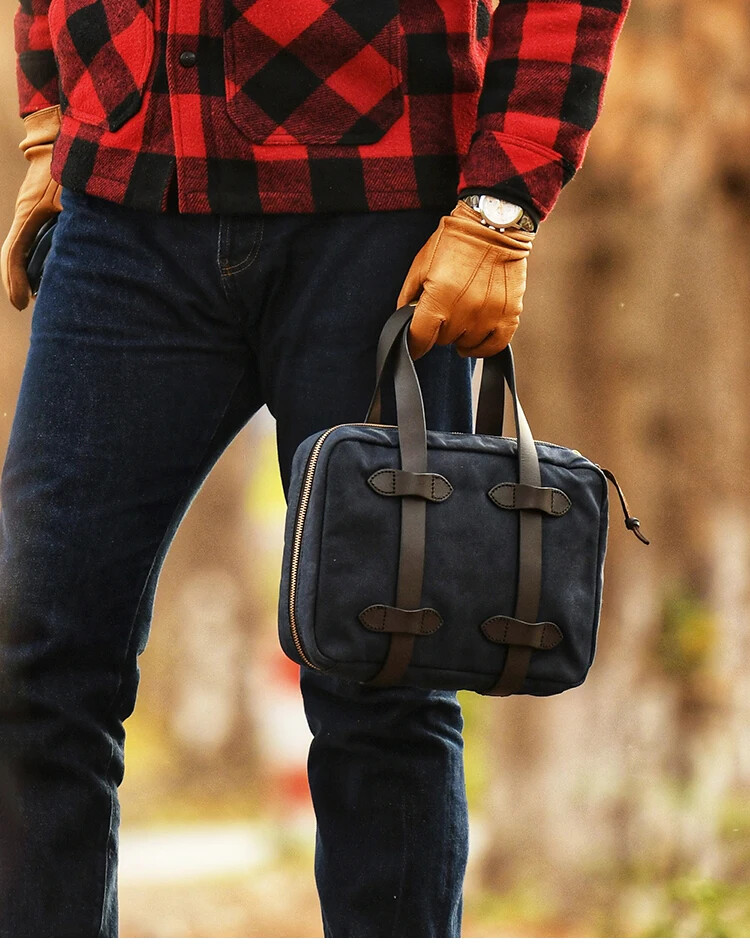 Oil Waxed Canvas Small Briefcase Size 31*22*7cm Casual Handheld Bag