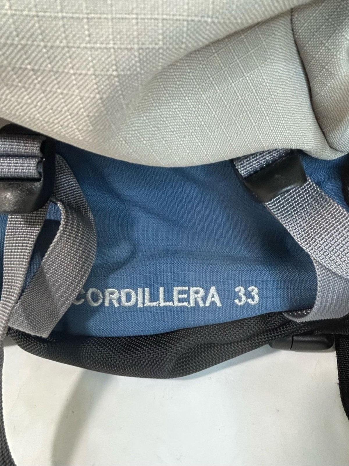 Vintage Jansport Cordillera Backpack, Y2K Technical Daypack in Blue and Grey
