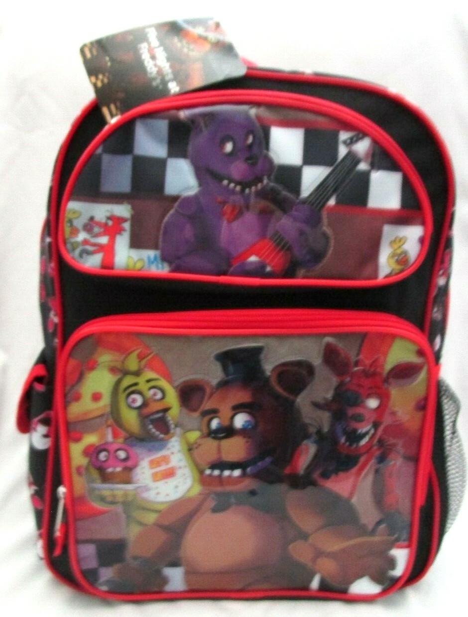 FIVE NIGHTS AT FREDDYS LET’S EAT 16″ BACKPACK WITH 2 MAIN COMPARTMENTS-NEW!RARE!