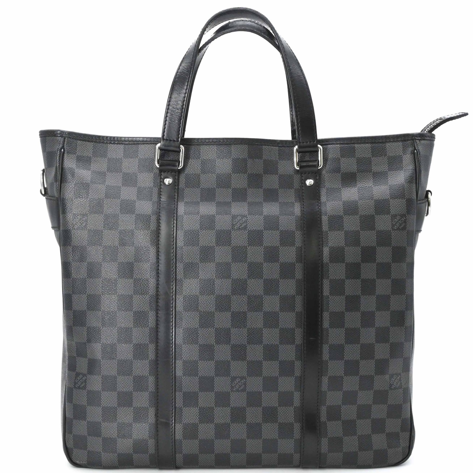 Louis Vuitton Damier Graphite Tadao Tote Bag Leather Black Men N51192