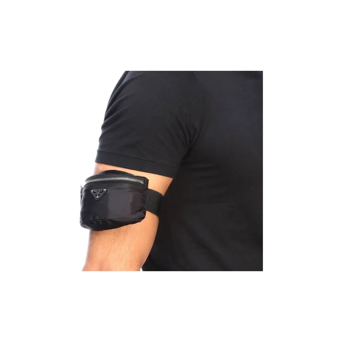 PRADA Wristband Fabric Handbag Regular Men’s 5×2.5 in