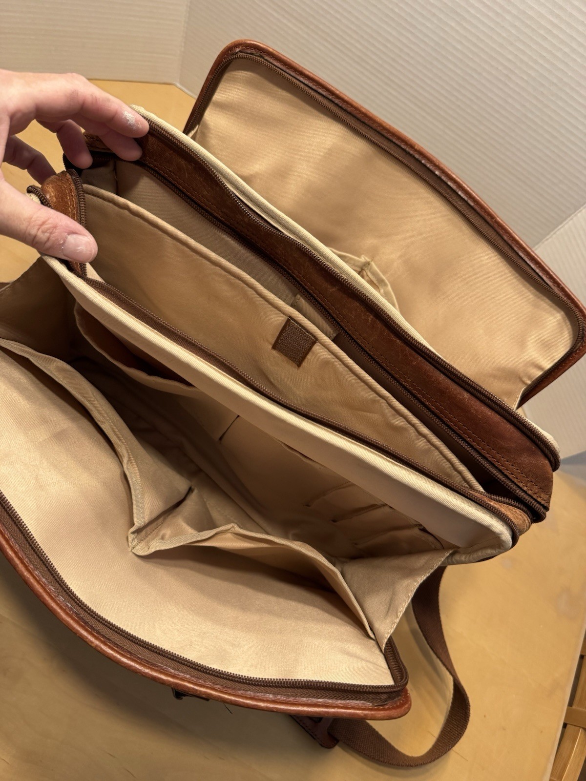 Banuce Full Grains Italian Leather Laptop Business Travel MessengerBag