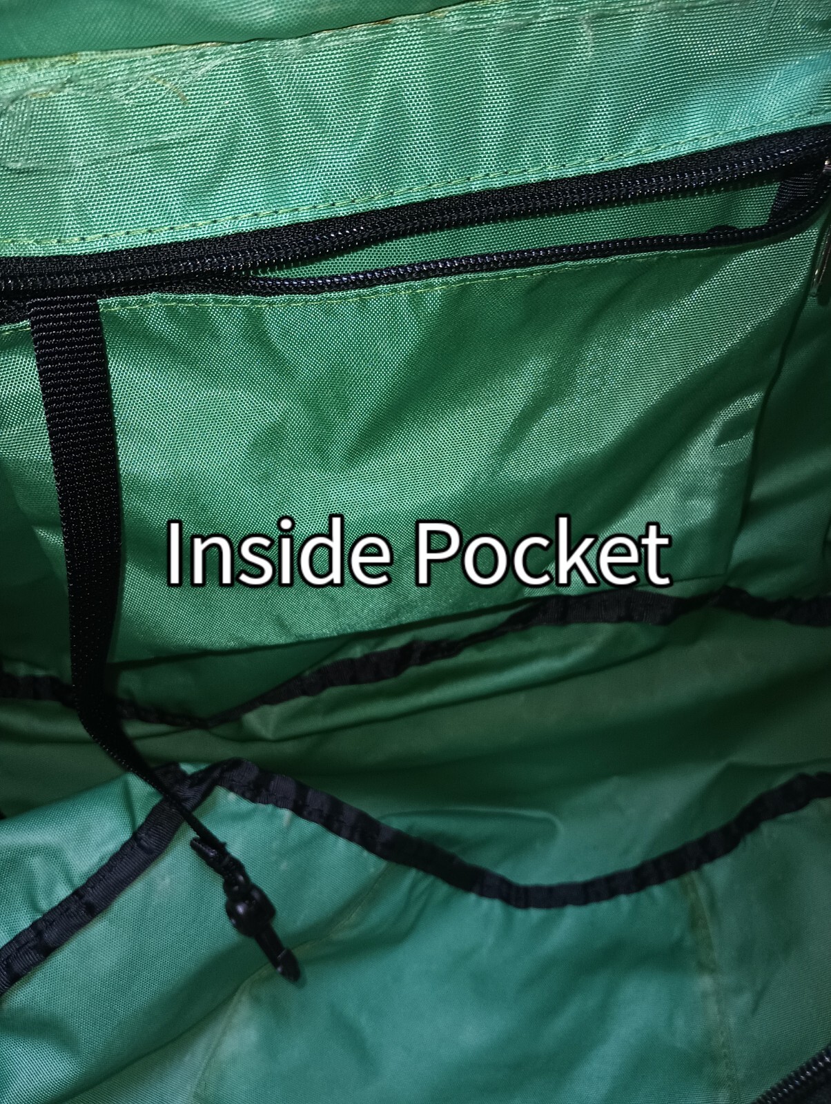 LL Bean Vintage Large Green Nylon Tote- pre-own- very good
