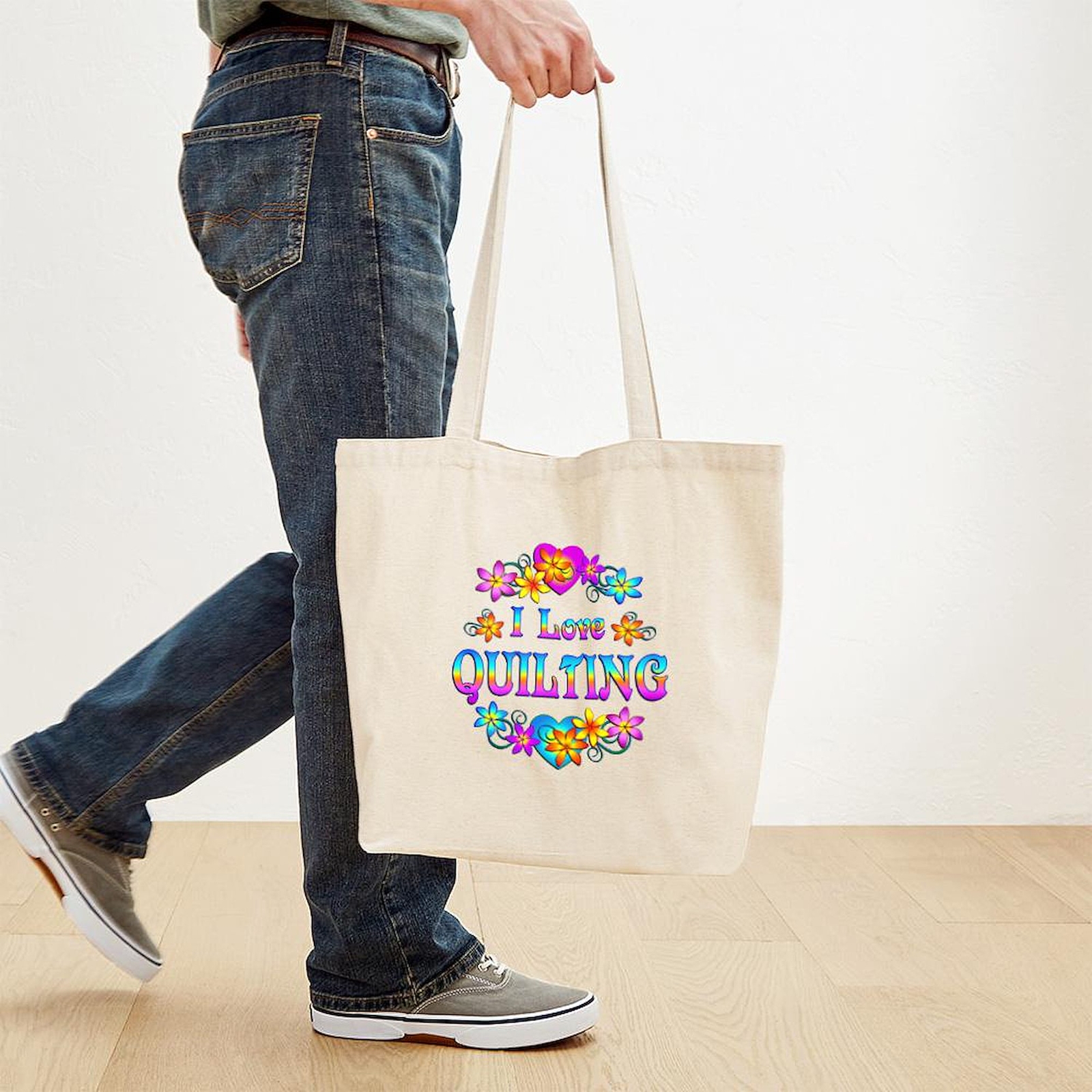 CafePress I Love Quilting Tote Bag (880820122)