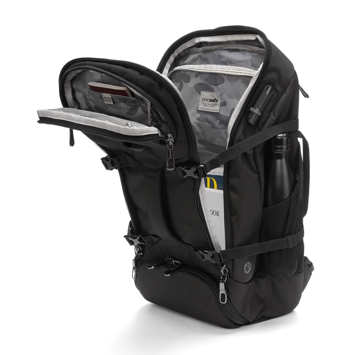 Pacsafe EXP35 Travel Backpack ( Black , One Size ) Black One Size U1