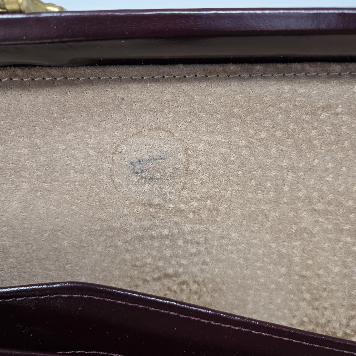 Vintage Mark Phillip Top Grain Leather Attache Burgundy Briefcase w/ Combo Locks