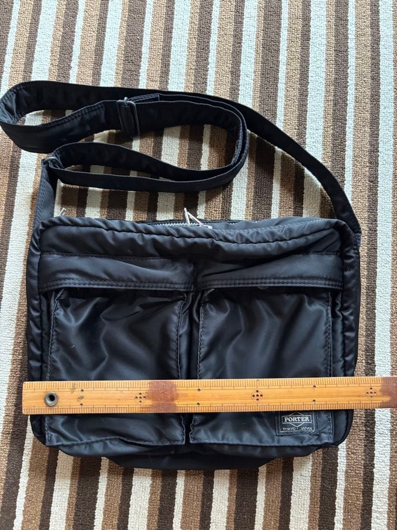 PORTER Yoshida Tanker Shoulder Bag L Black Made in Japan Authentic