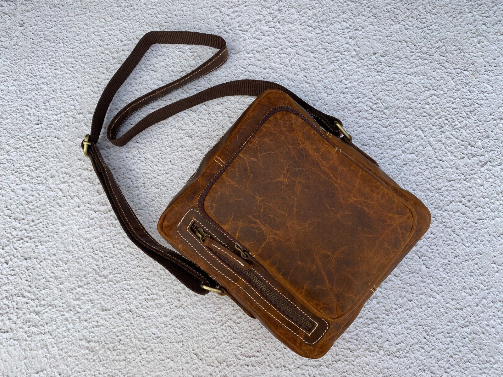 Crossbody Messenger Bag Buffalo Leather Handbags Satchel Sling Bags 10 In Small