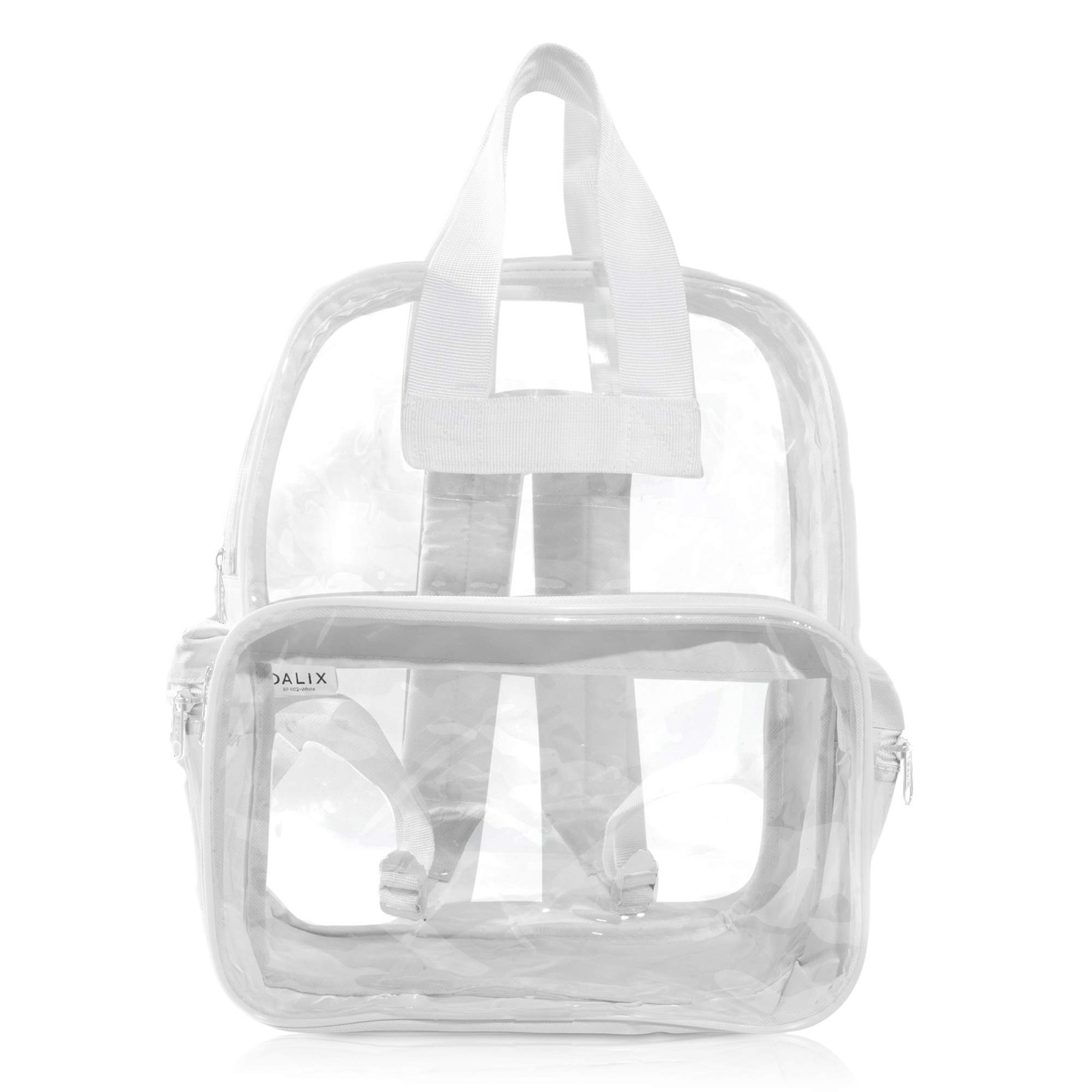 Clear Backpack Bags Smooth Plastic White