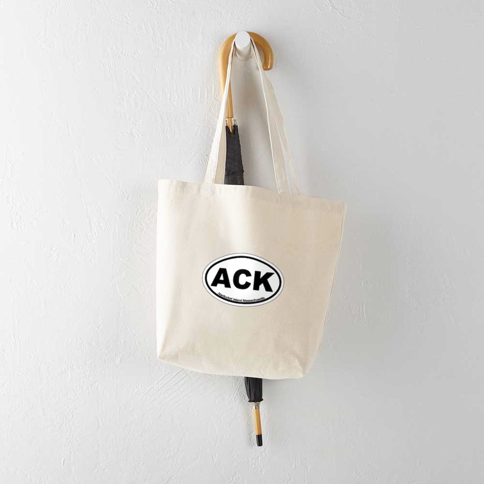 CafePress Nantucket MA Oval Design Tote Bag (594999190)