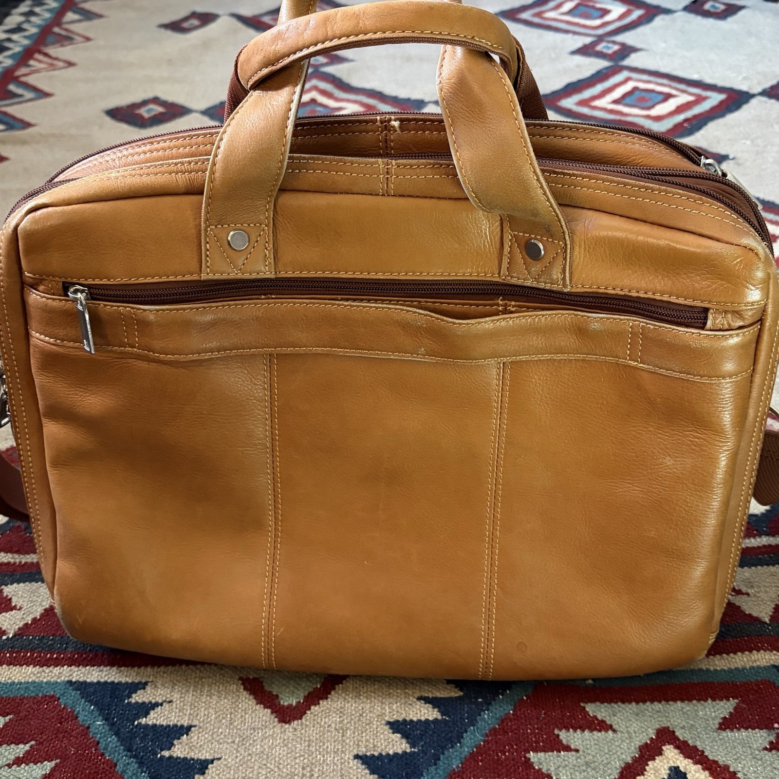 Wilson Leather Brown Soft Shell Briefcase 13x 17 Satchel Messenger Bag Tote