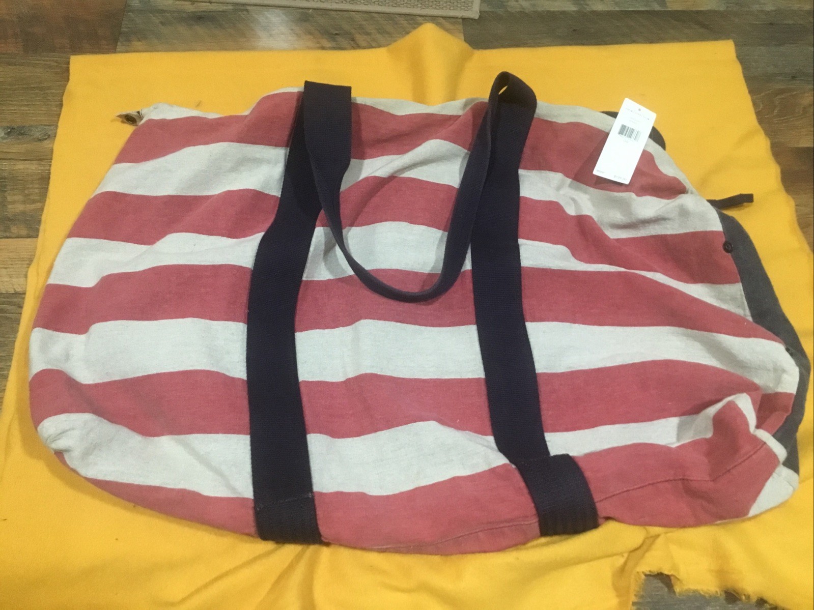 Large Denim Supply Ralph Lauren American Flag Travel Duffle Bag Patriotic NW Tag