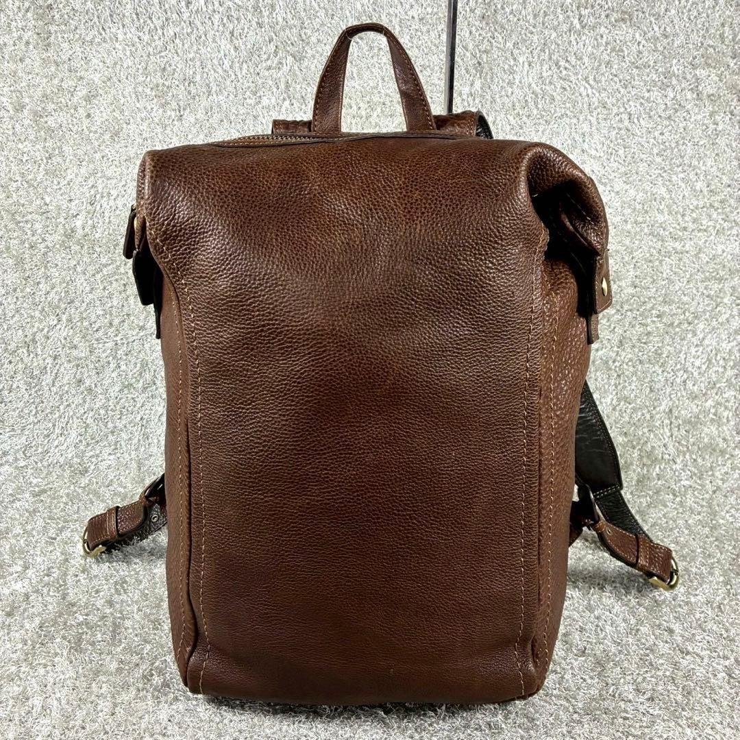 Tsuchiya Kaban Tone Oilnume Soft Medium Backpack Leather Brown