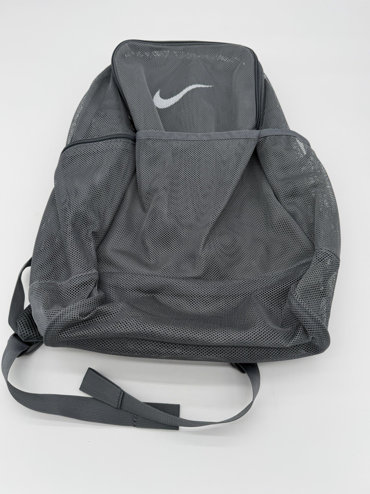 Nike Brasilia Mesh Training Backpack One Size Gray BA6050-026 NEW