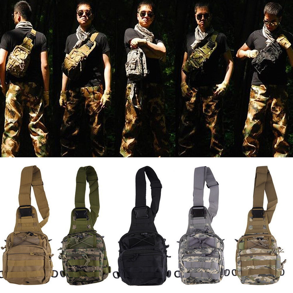 Men’s Sling Crossbody Bag Waterproof Chest Shoulder Backpack Bag Tactical Bag
