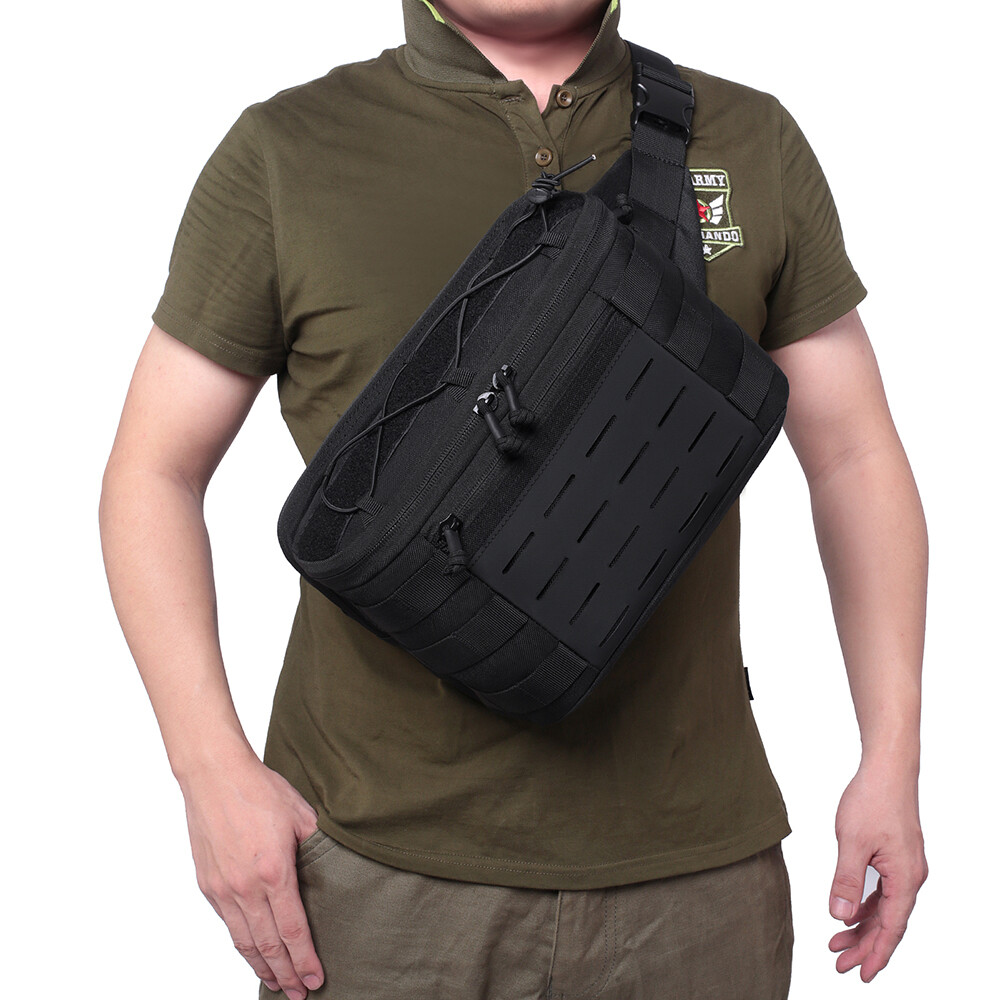 Military Tactical Chest Sling Bag Molle Crossbody Large Mens Shoulder Backpack