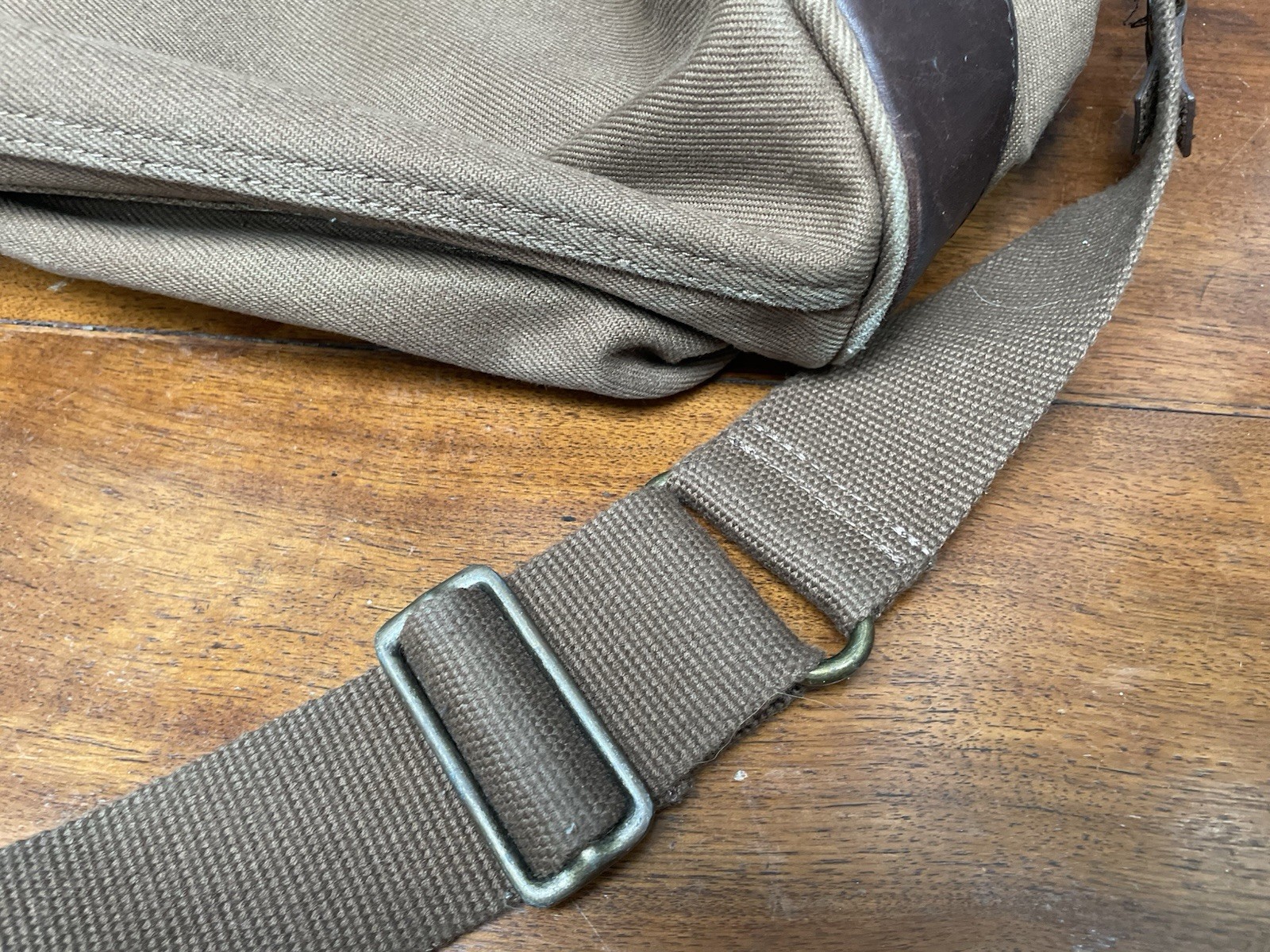 J Crew Leather Canvas Twill Weekender Duffel Travel Bag