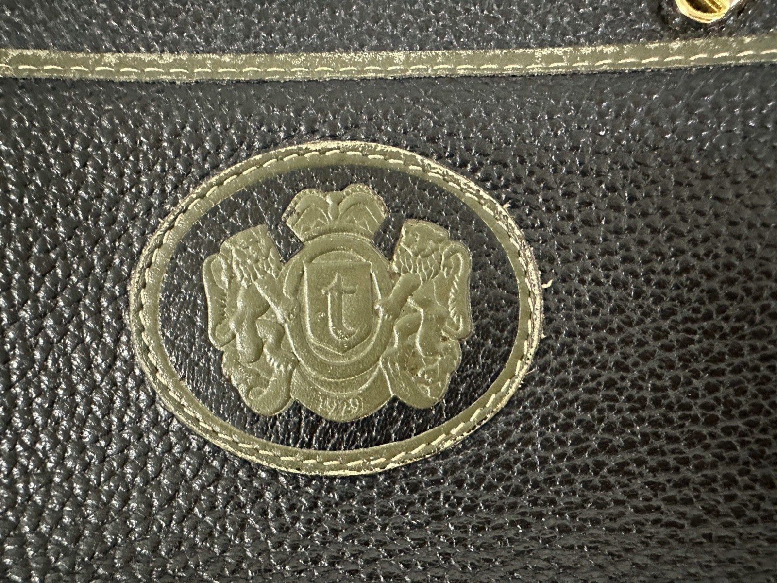 A.Testoni Dinamico Black Clutch Bag Leather Bag Travel Made Italy