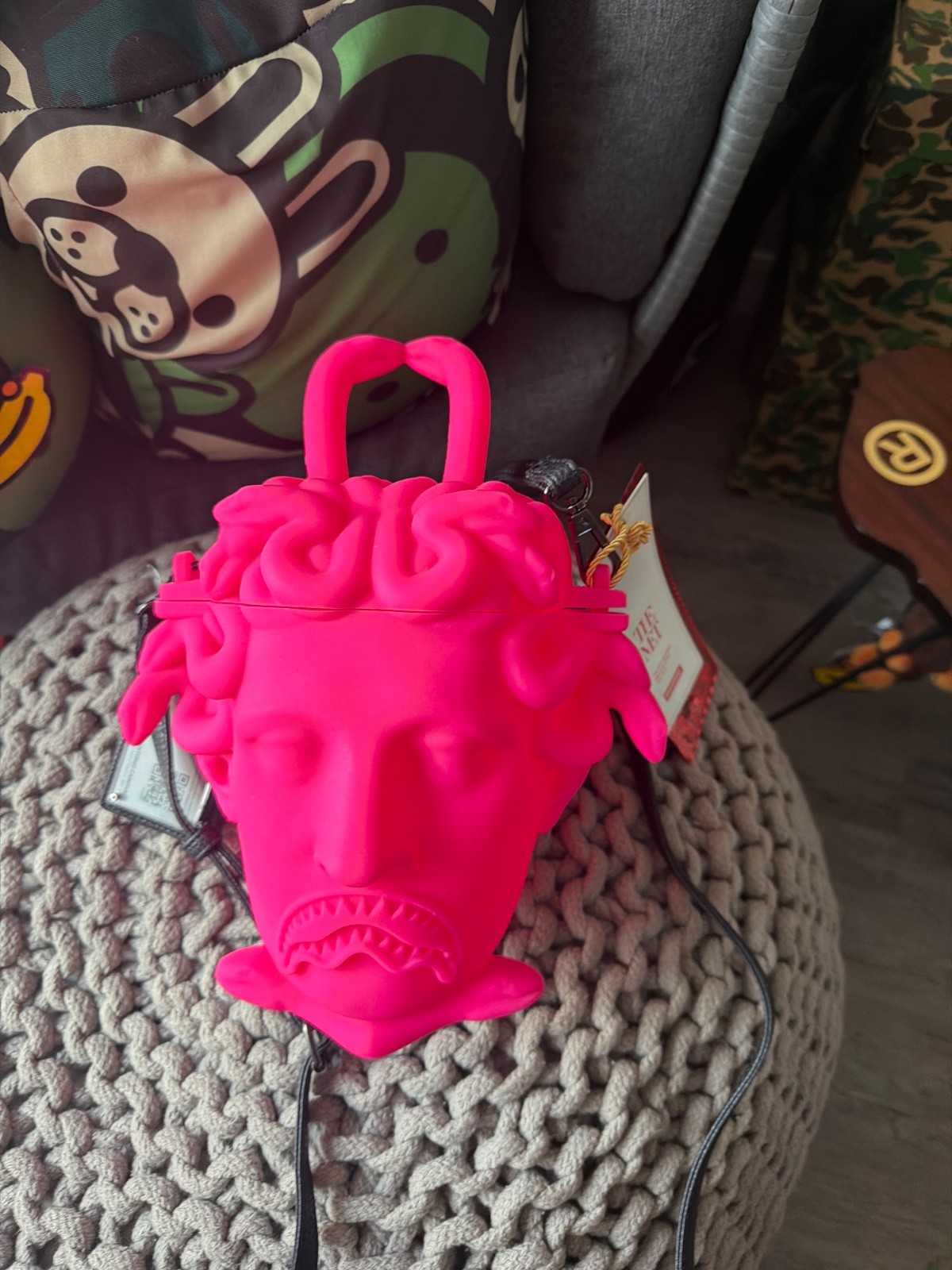 Sprayground x The Met Medusa Handbag Pink Canova RaRe NYC EXCLUSIVE – SHIPS FAST