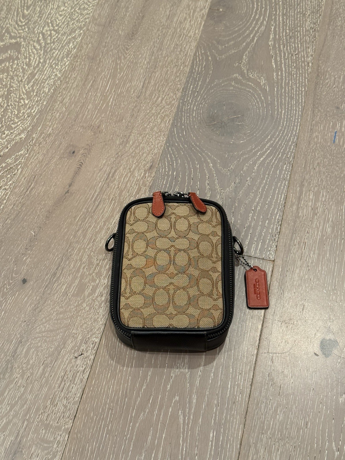 COACH CH097 Stanton Crossbody In Signature Canvas Khaki Black Multi – NWT