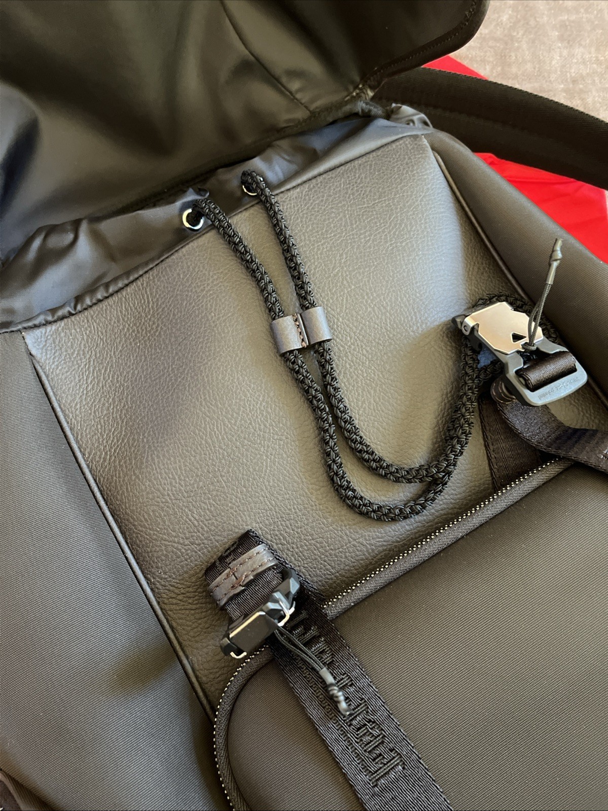 Ferrari Purosangue Black Leather Backpack with Storage Bag Original Genuine