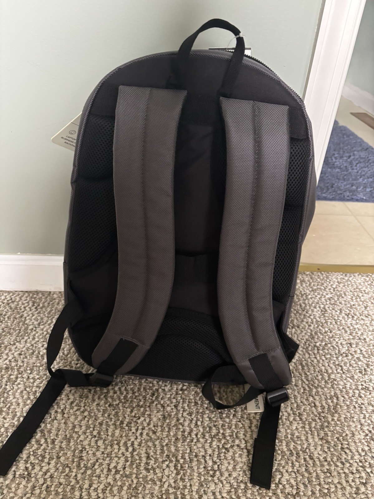 Perry Ellis Portfolio Backpack Laptop Bag Travel Work Multi Pocket Mens 18in