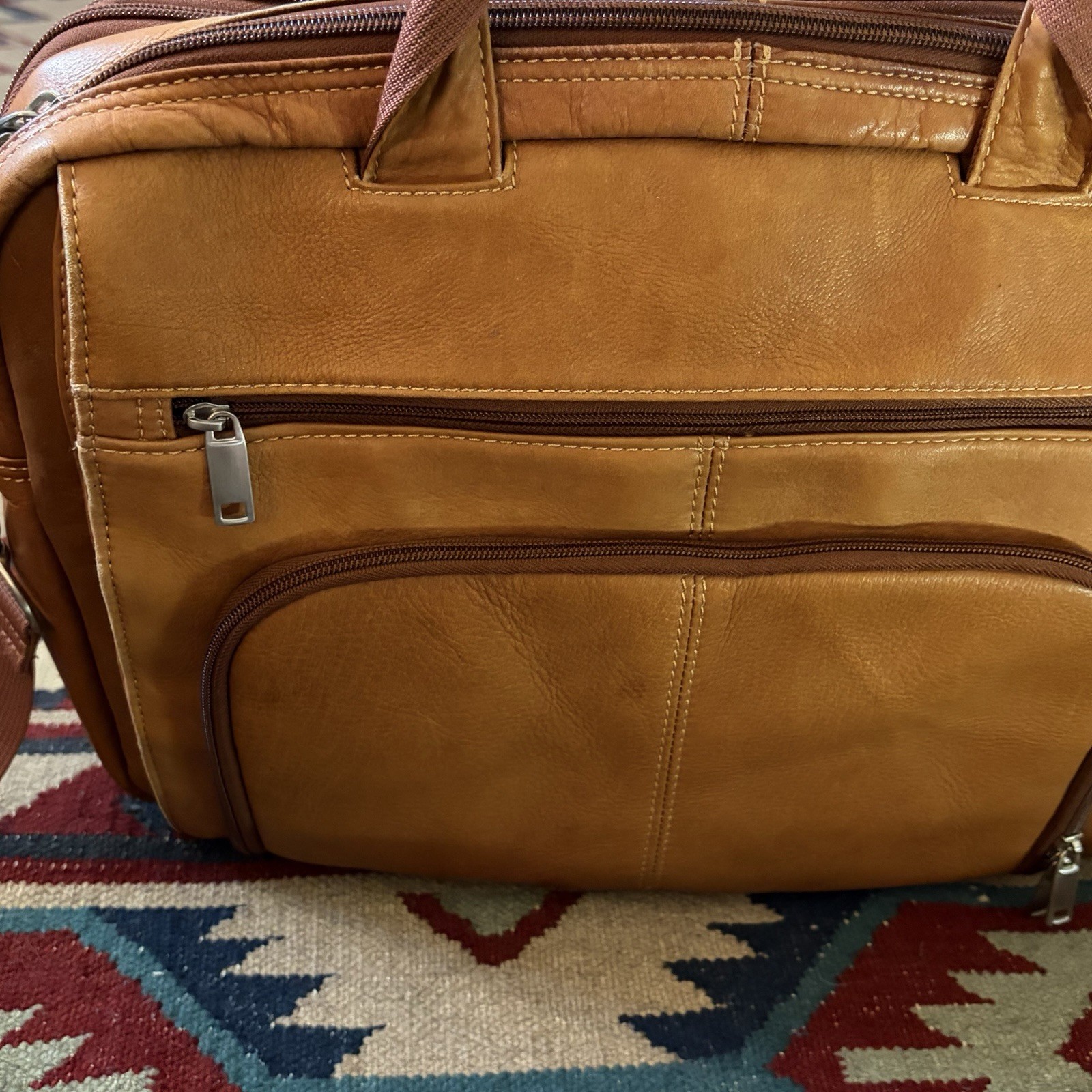 Wilson Leather Brown Soft Shell Briefcase 13x 17 Satchel Messenger Bag Tote