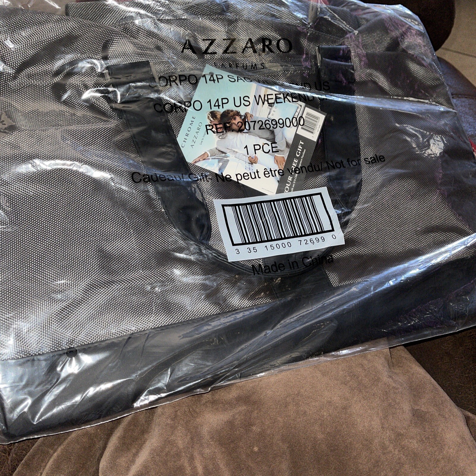 Mens Chrome Azzaro Weekender Bag XL Size Brand New