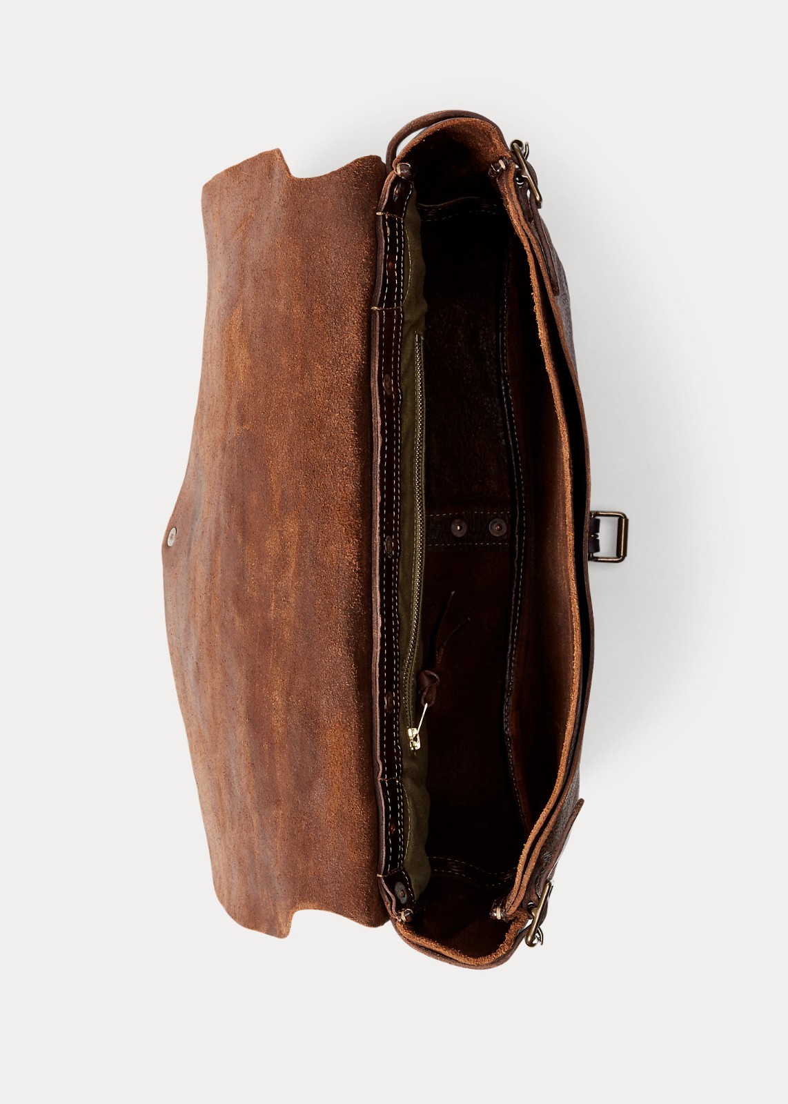 RRL Ralph Lauren Vegetable Tanned Cowhide Pebbled Leather Mailbag-MEN-RARE !