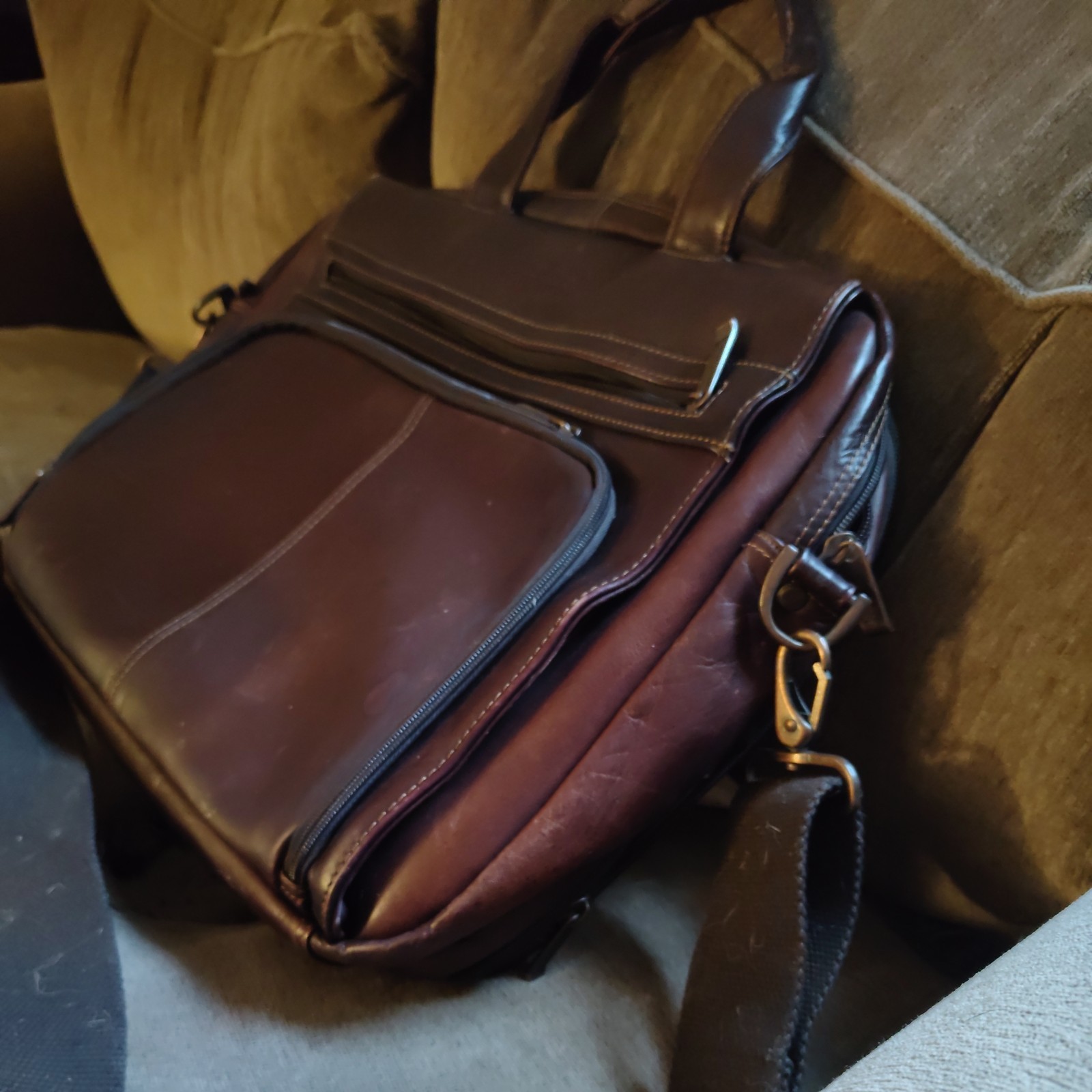 Kenneth Cole Reaction Briefcase Flap Black Leather NWT