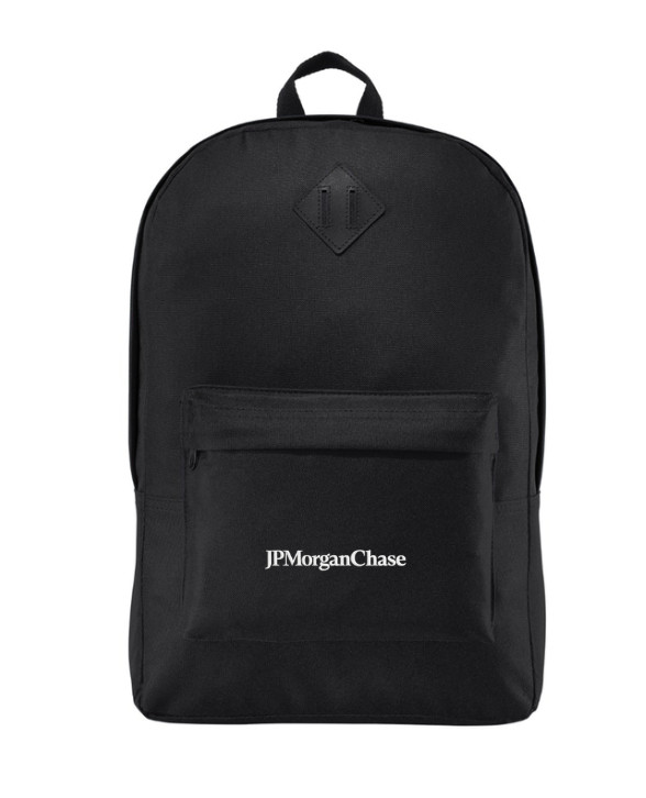 NWT 100% Authentic JP Morgan Chase Official Deluxe Banker Backpack Black Bag