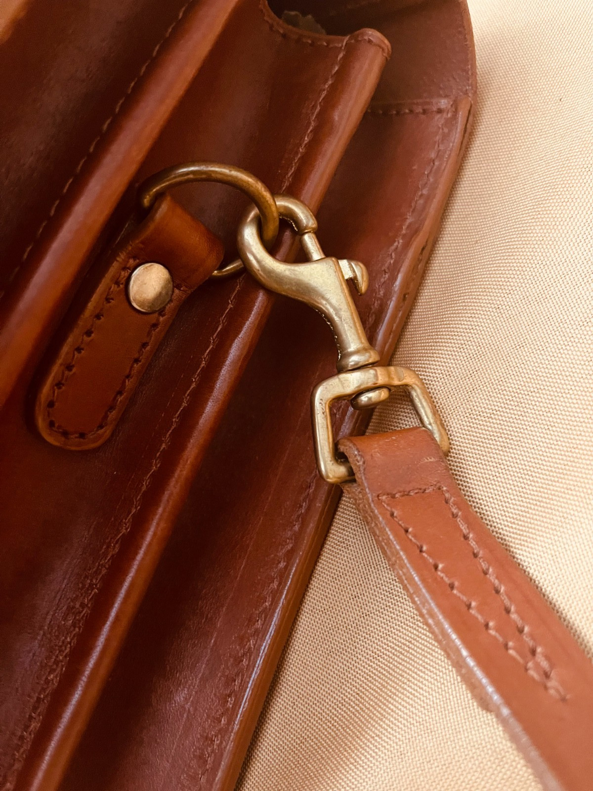 PICKETT of LONDON Thick Bridle Leather Briefcase / Messenger Bag – England