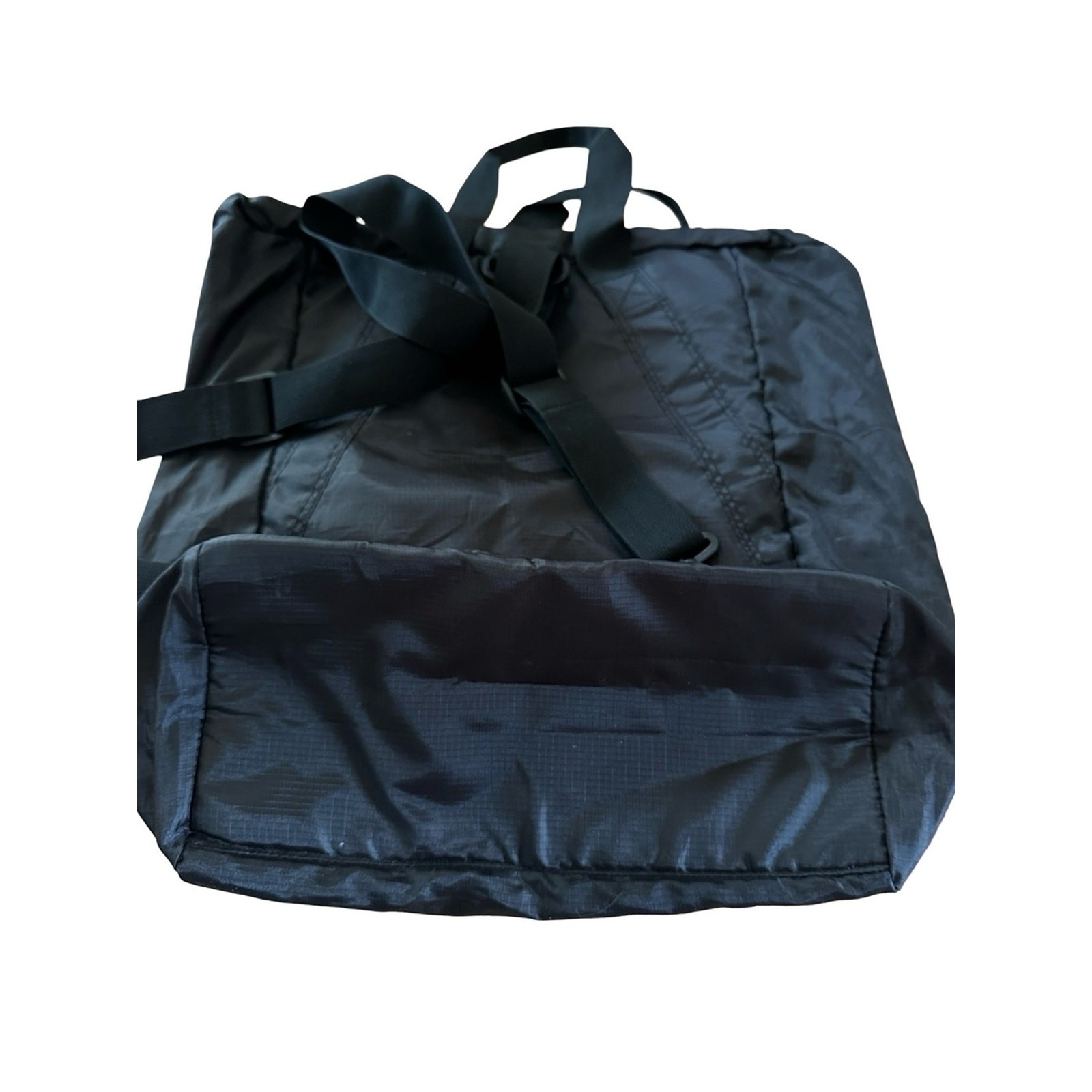 DULUTH TRADING CO Tote Bag Backpack Black Runegade Lightweight Packable Black