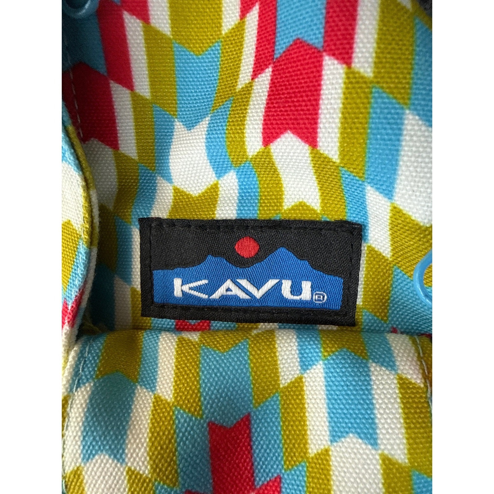 KAVU Garden Tile Sling Bag Backpack Geometric Print Multi Color Adjustable Strap