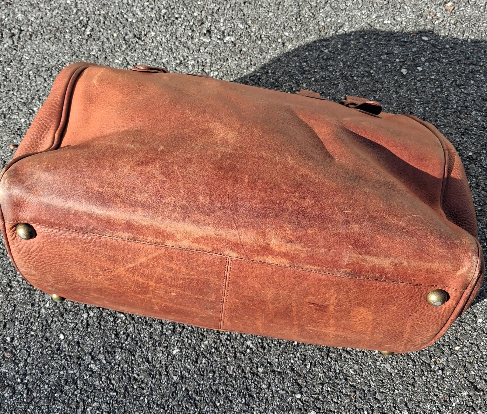 Duluth Trading Heavy Leather Doctor Bag Weekender Gladstone Briefcase Traveler