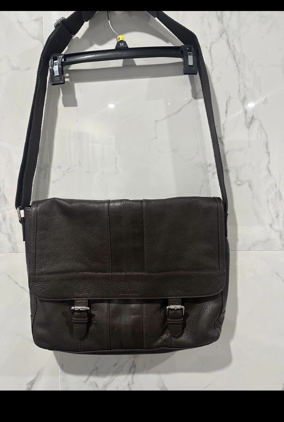 cole haan Top Grain leather messenger bag