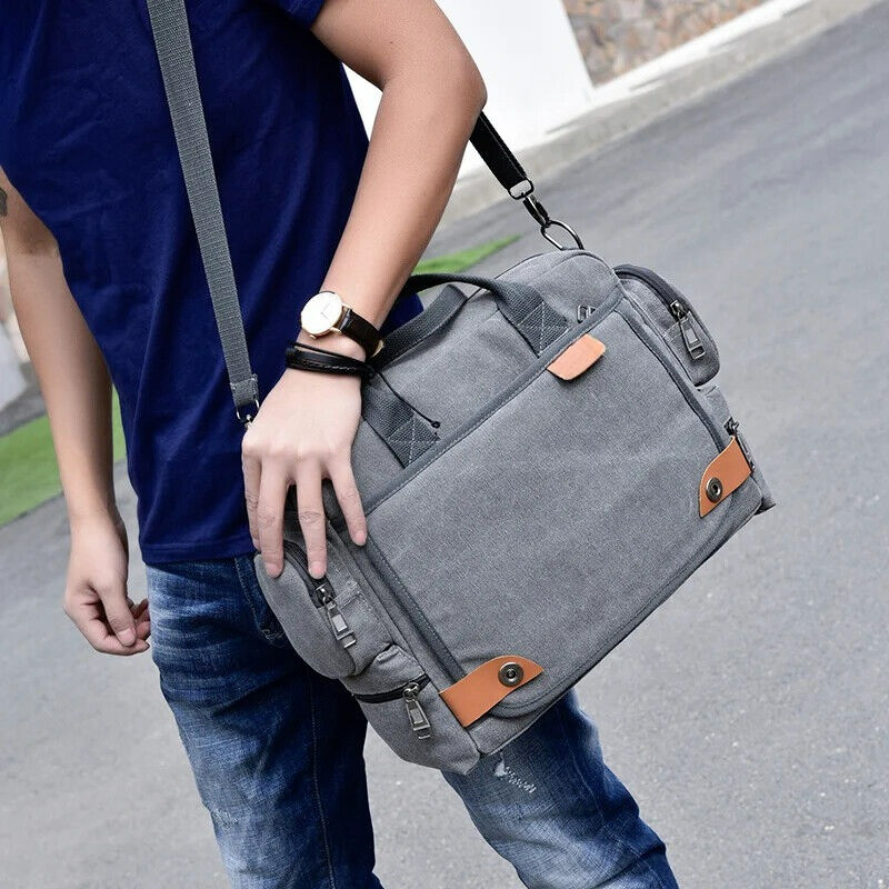 Men’s Crossbody Bag Canvas Shoulder Bag Travel Handbag Leisure Shoulder Bag