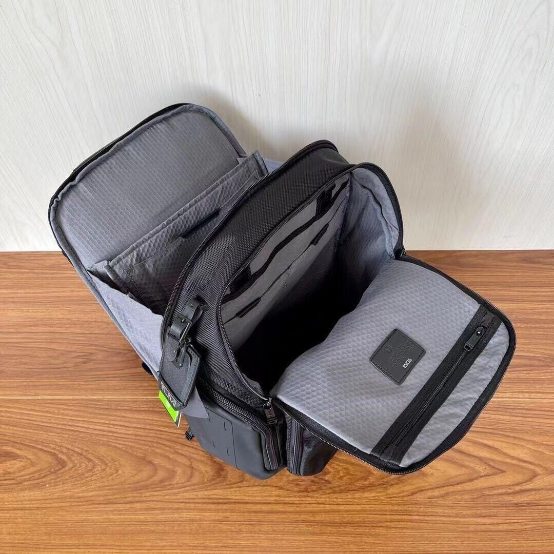 TUMI ALPHA BRAVO SEARCH 232789D Black Backpack Nylon Leather NEW
