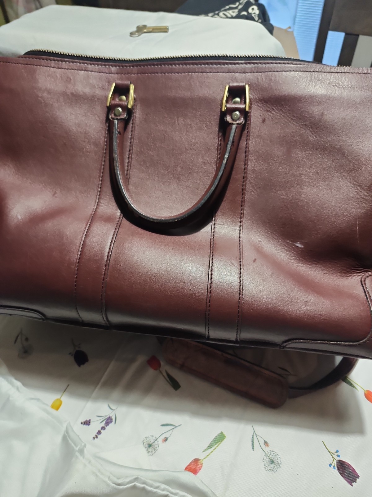 Vintage Pegasus Briefcase Brown Leather Made In USA 17.5 x 12 Inches VG