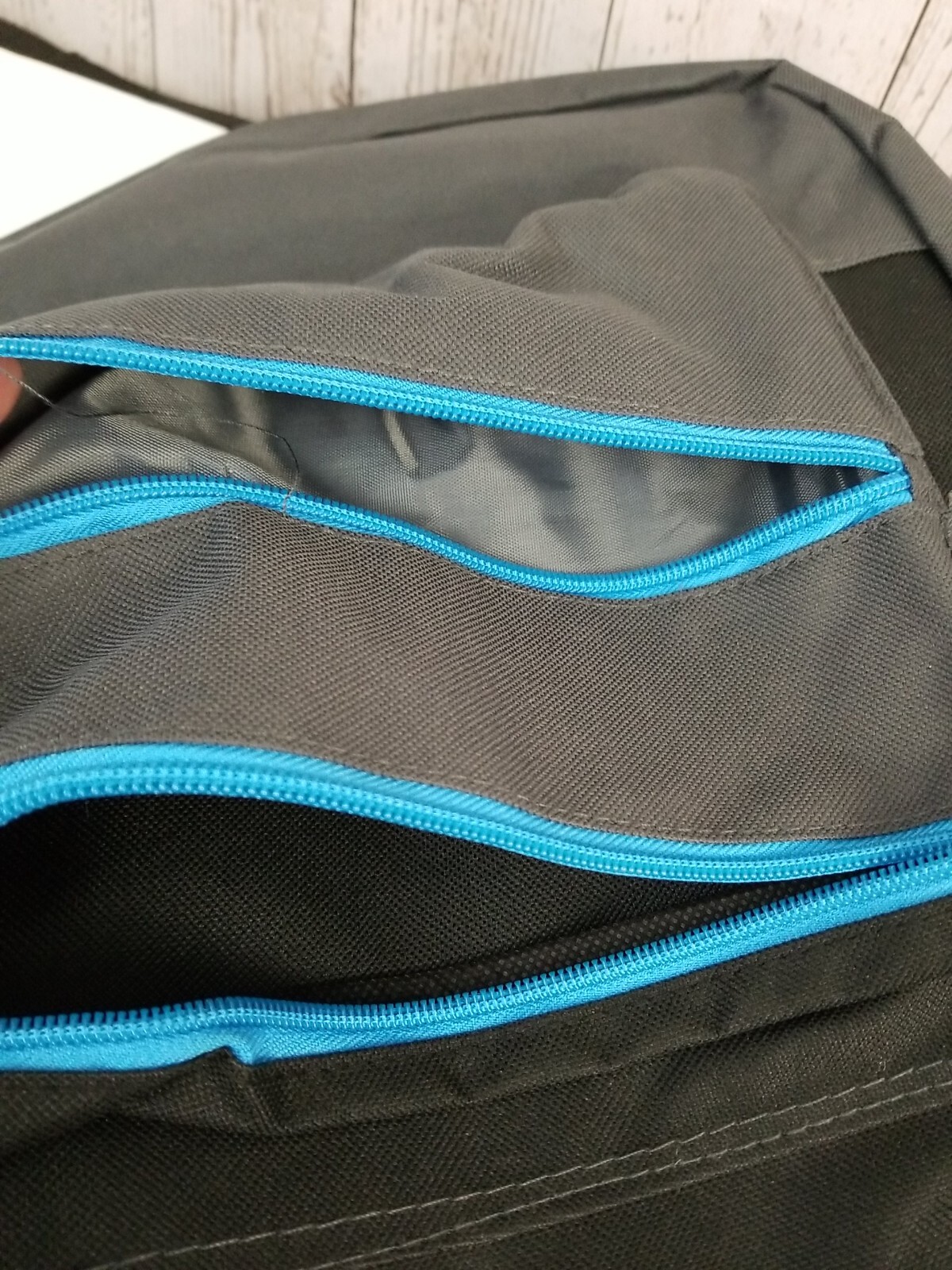 Trailmaker Backpack Heritage Collection 18” NWT Black Bag Turquoise Blue Trim